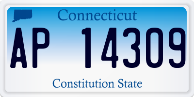 CT license plate AP14309