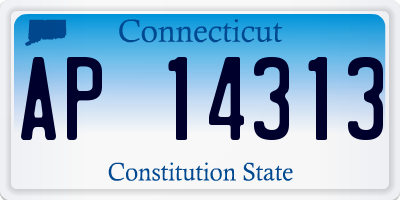 CT license plate AP14313