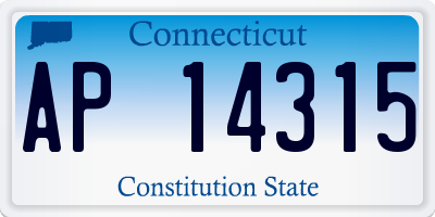 CT license plate AP14315