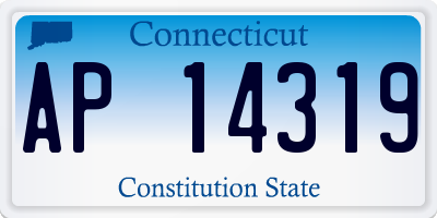 CT license plate AP14319