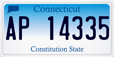 CT license plate AP14335