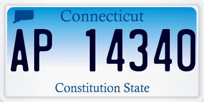 CT license plate AP14340