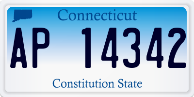 CT license plate AP14342