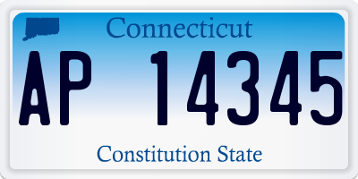 CT license plate AP14345