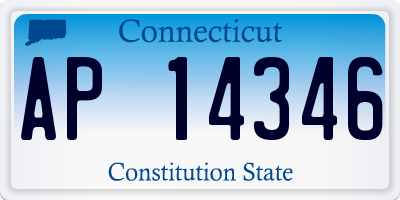 CT license plate AP14346