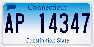 CT license plate AP14347