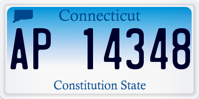 CT license plate AP14348