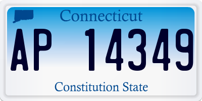 CT license plate AP14349
