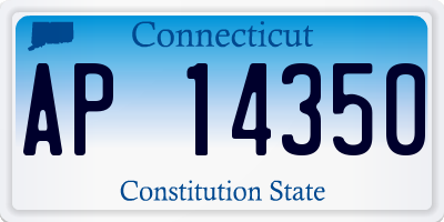 CT license plate AP14350