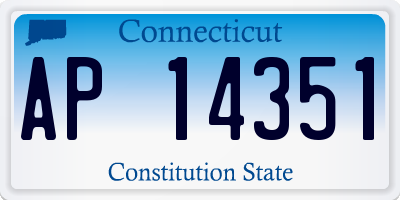 CT license plate AP14351