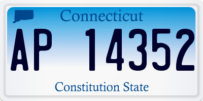 CT license plate AP14352