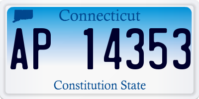 CT license plate AP14353