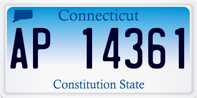 CT license plate AP14361