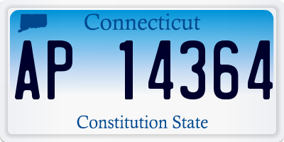 CT license plate AP14364
