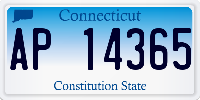 CT license plate AP14365