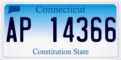 CT license plate AP14366