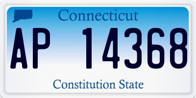 CT license plate AP14368