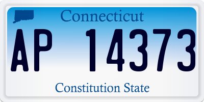 CT license plate AP14373