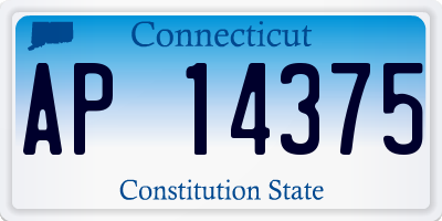 CT license plate AP14375