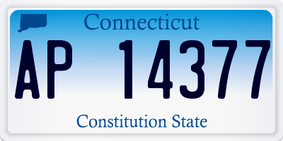 CT license plate AP14377