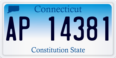 CT license plate AP14381