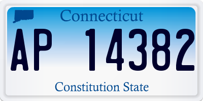 CT license plate AP14382