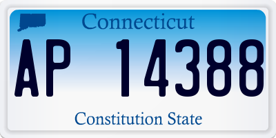 CT license plate AP14388