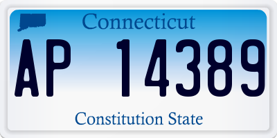 CT license plate AP14389