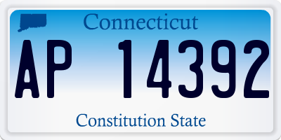 CT license plate AP14392