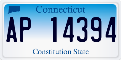 CT license plate AP14394