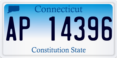 CT license plate AP14396