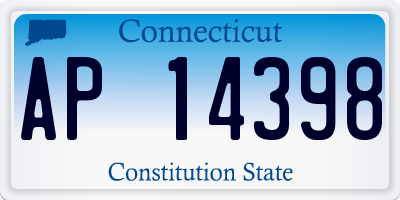 CT license plate AP14398