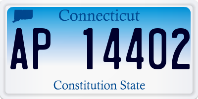 CT license plate AP14402