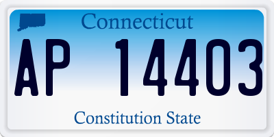 CT license plate AP14403