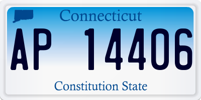 CT license plate AP14406
