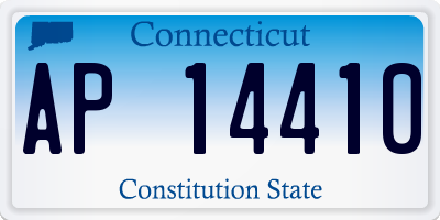 CT license plate AP14410