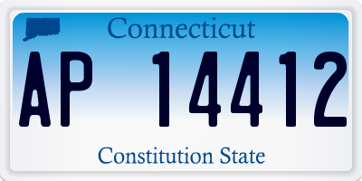 CT license plate AP14412