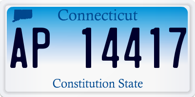 CT license plate AP14417