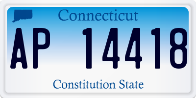 CT license plate AP14418