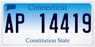 CT license plate AP14419
