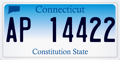 CT license plate AP14422