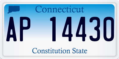 CT license plate AP14430