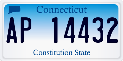 CT license plate AP14432