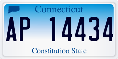 CT license plate AP14434