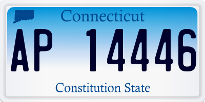 CT license plate AP14446
