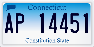 CT license plate AP14451