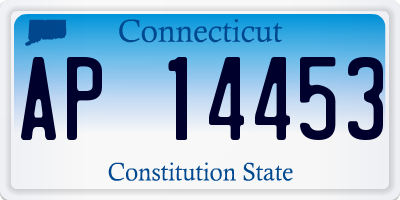CT license plate AP14453