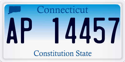 CT license plate AP14457
