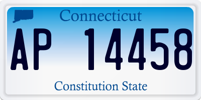 CT license plate AP14458