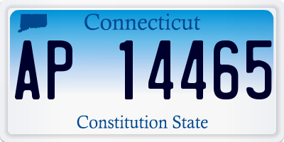 CT license plate AP14465